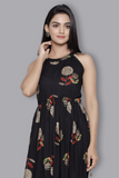 Black and Bold Printed Western Wear Dress