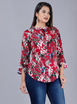 Women's Floral 3/4 Sleeve Top