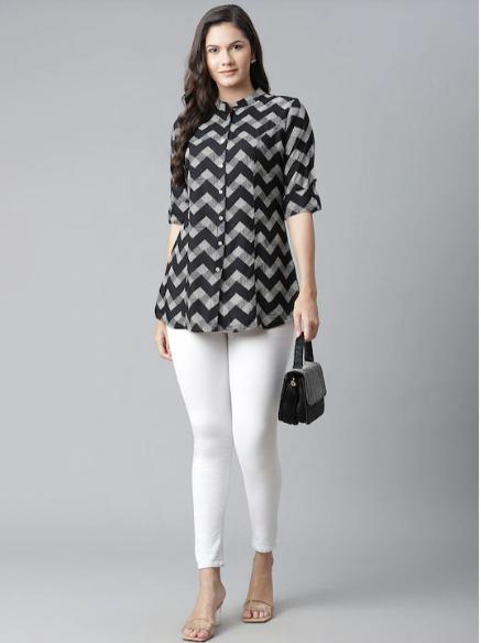 Women's  Button down Front Roll-Sleeve Shirt