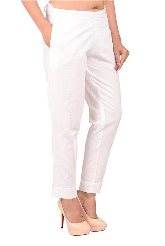 White Women's Cotton Pants