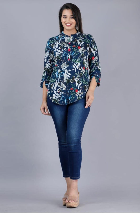 Women's Floral 3/4 Sleeve Top