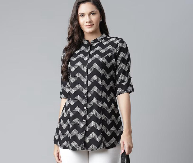 Women's  Button down Front Roll-Sleeve Shirt